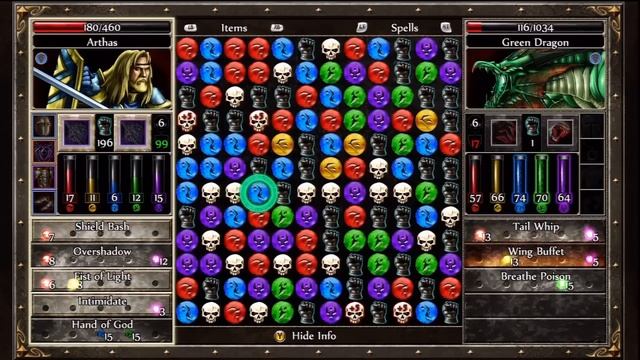 Beating the Green Dragon in Puzzle Quest 2 смотреть онлайн