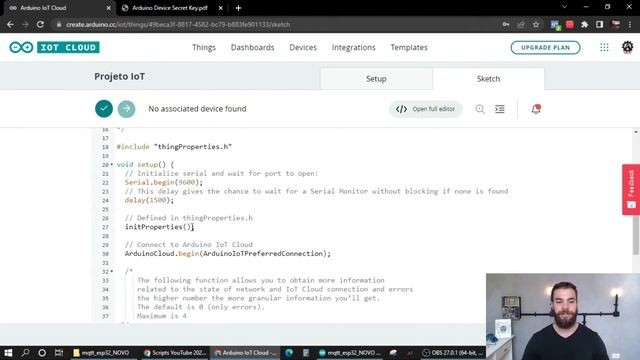 USANDO A IOT CLOUD DO ARDUINO COM A ESP32 смотреть онлайн