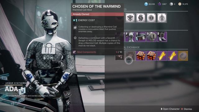 Destiny 2 Ada-1 Mods (August 16 2021) смотреть онлайн