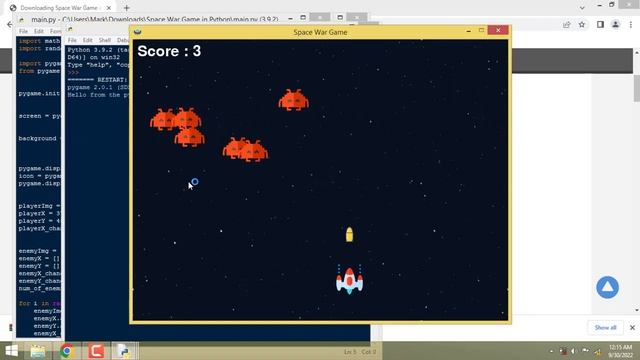 Space War Game in Python смотреть онлайн