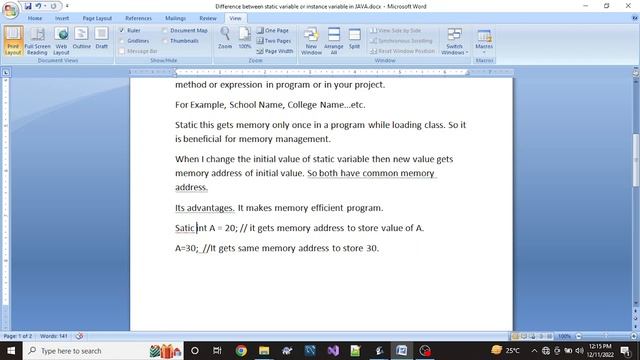 What is static variable in java? смотреть онлайн