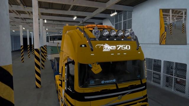 1300 km Vilnius (LT) - Oslo (N) Volvo FH 6x4 750 Special Transport ets2 смотреть онлайн