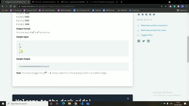 integers come in size python HackerRank solution #python#Hackerrank#integers|| HcakerRank || Python смотреть онлайн