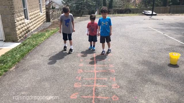 Outdoor Math Game | Giant Number Line Math Game | Toddler outdoor game Gross Motor Skills Activitie смотреть онлайн