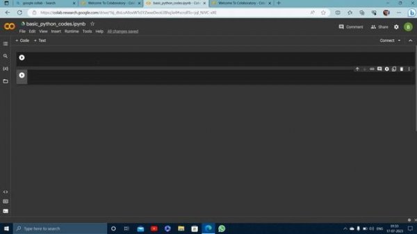 Google Collab | Create Python Notebook | Write Python code using Google Collab