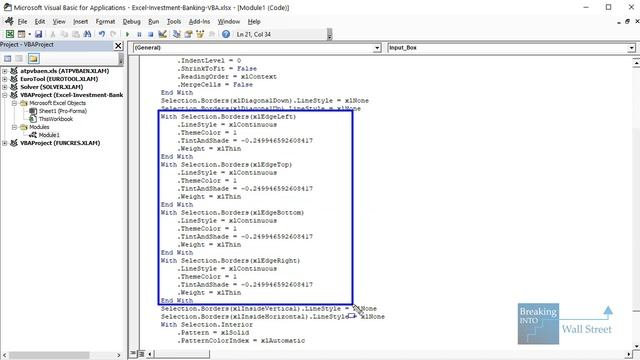 Excel for Investment Banking: VBA and How to Use It смотреть онлайн
