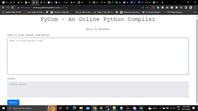 PyCom - An Online Python Compiler смотреть онлайн
