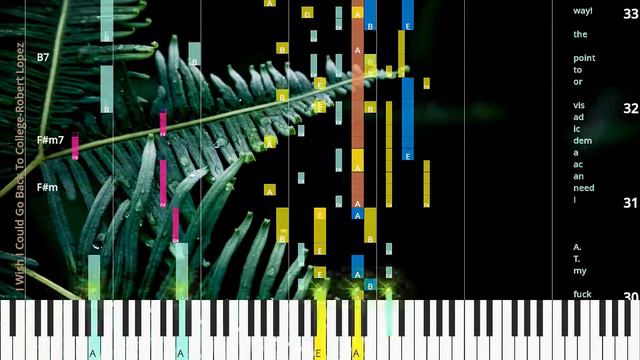 🎹I Wish I Could Go Back To College, Chord & Lyrics, Robert Lopez, Synthesia Piano смотреть онлайн