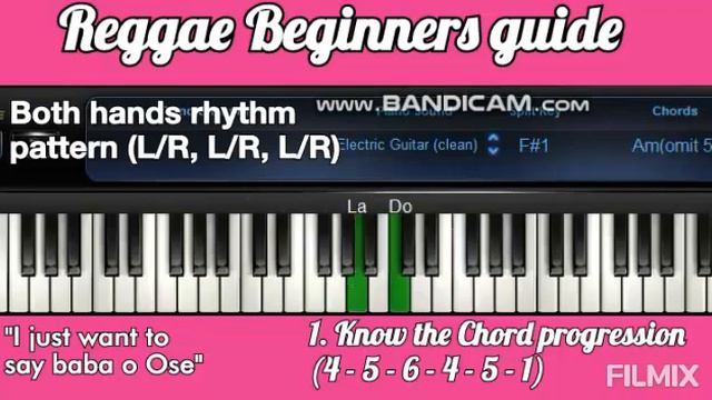 Reggae Piano tutorial смотреть онлайн