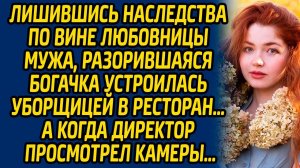 Лишившись наследства по вине любовницы мужа, разорившаяся богачка устроилась уборщицей в ресторан…