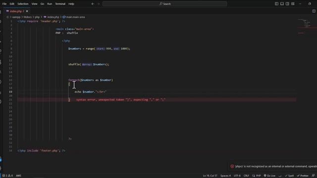 Array Shuffle Function In PHP смотреть онлайн