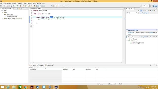 Writing First Java Program смотреть онлайн