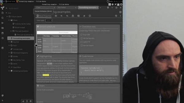 Trilium: an awesome wiki-style note taking app