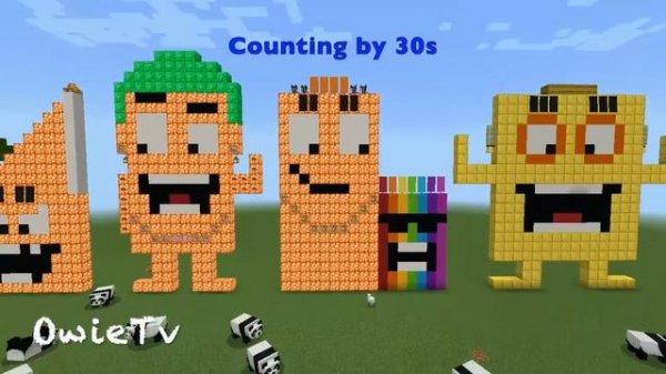 Numberblocks Minecraft COUNTING BY 30s| Learn to Count |SKIP COUNTING by 30 | Math and Counting Son
