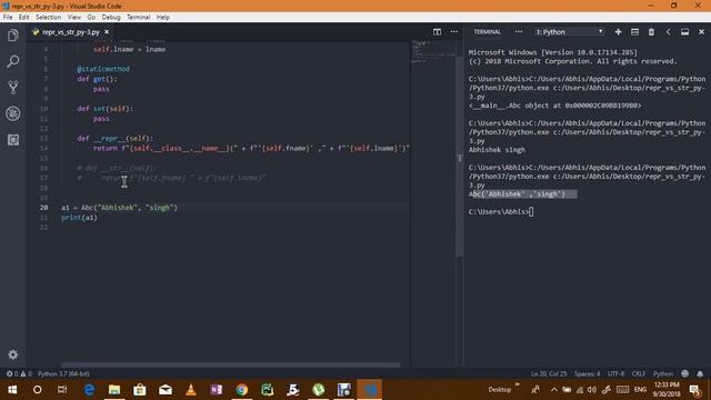 Difference Between __str__ and __repr__ смотреть онлайн