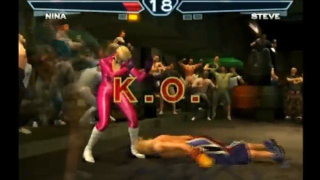 [ps2] Tekken 4: Nina Vs. Steve [HQ]