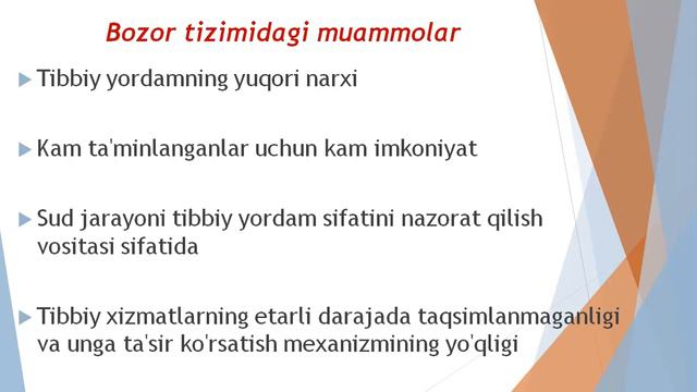 Xorijiy Davlatlarda Sog'liqni Saqlash  Jahon Sog'liqni Saqlash Tashkiloti