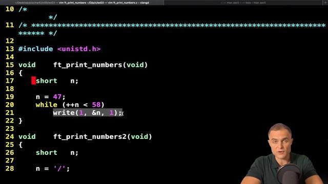 print numbers in C смотреть онлайн