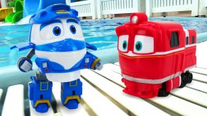 Мультики про машинки приключения Робокар Поли и поезда. Большой сборник для детей