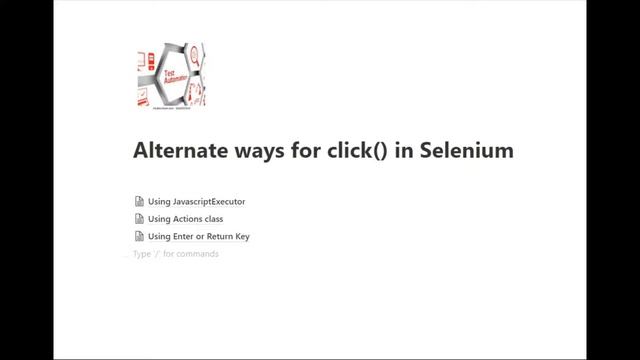 Alternate ways to perform click() in Selenium | Interview Question | QA Automation Talk смотреть онлайн