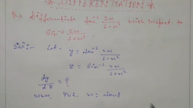 Differentiate tan^-1(2x/1-x^2) with respect to sin^-1(2x/1+x^2) смотреть онлайн