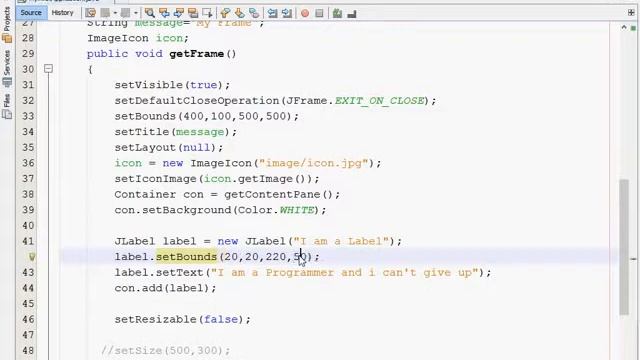 GUI APP-9 How To Create a JLabel and set The Allignment смотреть онлайн