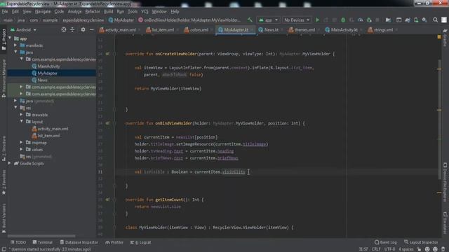 Expandable RecyclerView using Kotlin - Android Studio Tutorial | Kotlin | Foxandroid смотреть онлайн