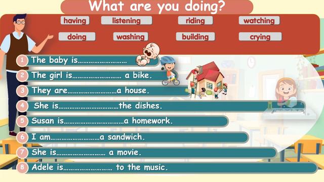 The Present Continuous Tense (VERB + ING) смотреть онлайн
