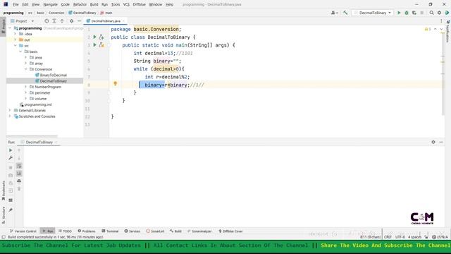 Java Program for Decimal to Binary Conversion | Java program to convert decimal to binary #javacode смотреть онлайн