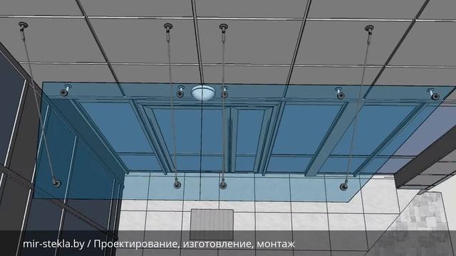 3D проект стеклянного козырька + конечный результат смотреть онлайн