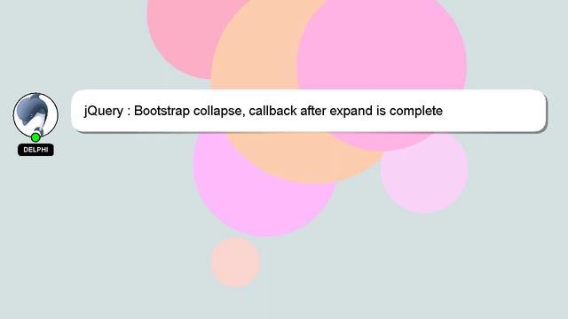 jQuery : Bootstrap collapse, callback after expand is complete смотреть онлайн