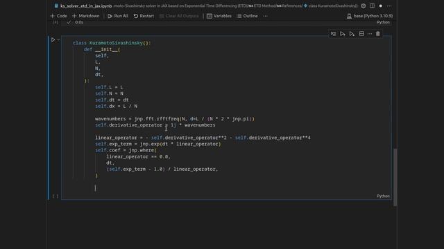 Simple KS solver in JAX смотреть онлайн