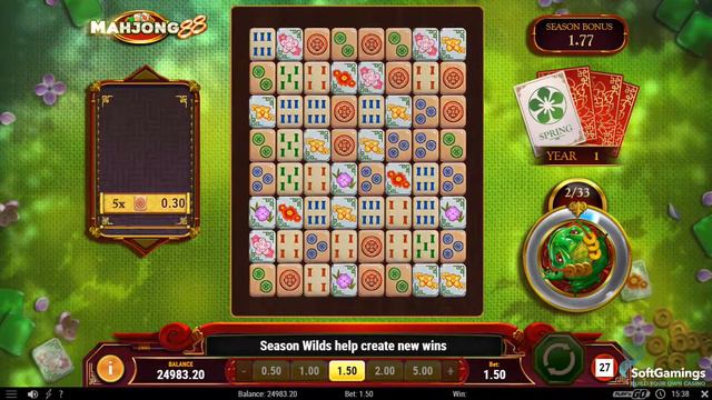 Play'n GO - Mahjong 88 - Gameplay Demo смотреть онлайн