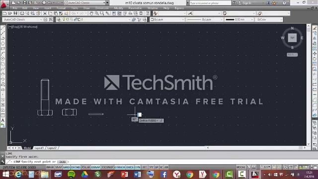 AUTOCAD M10 civata somun rondela montaj смотреть онлайн