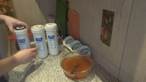 Замена картриджей в фильтре Аквафор. Регенерация модуля В510-04.