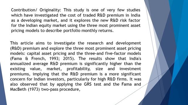 Research & Development Premium in the Indian Equity Market An Empirical Study AEFR 2021 1110 816 82 смотреть онлайн