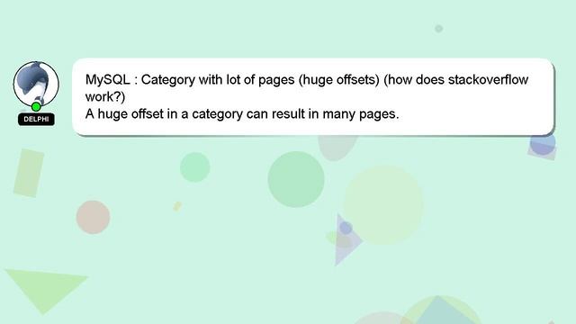 MySQL : Category with lot of pages (huge offsets) (how does stackoverflow work?) смотреть онлайн