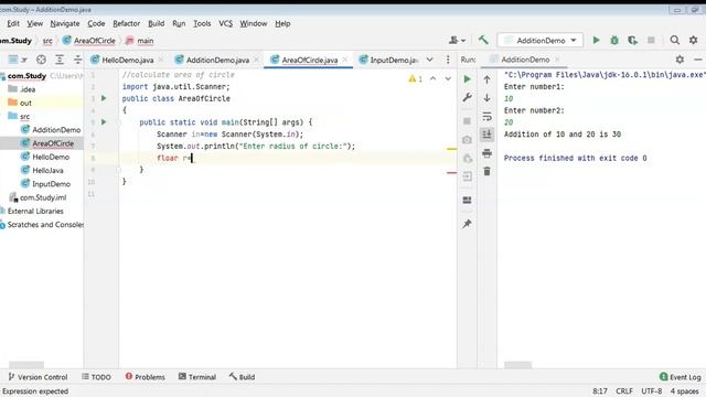 How to find out Area of Circle in Java ? (5) || #Java Programming смотреть онлайн