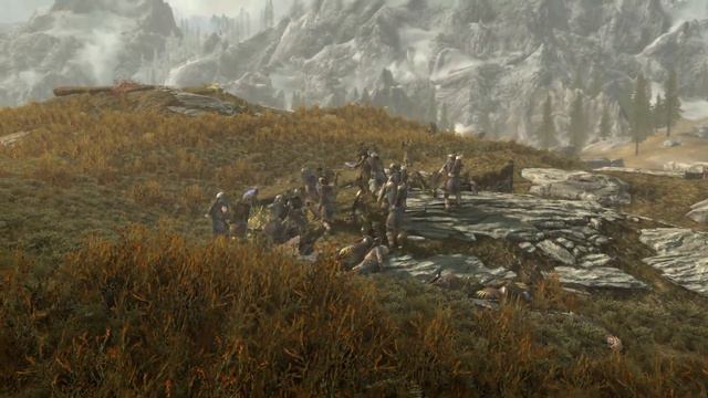 Skyrim: Thalmor vs Stormcloaks NPC Battle смотреть онлайн