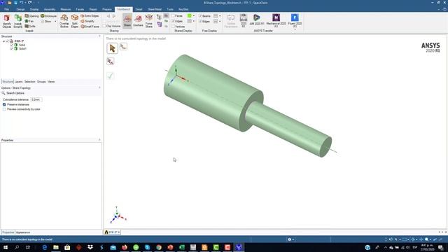 How to use the Share Topology Option in ANSYS SpaceClaim for improving your mesh смотреть онлайн