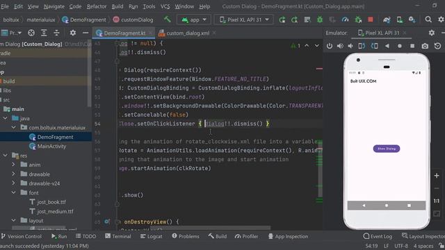 Custom Dialog box in android - Bolt UIX смотреть онлайн