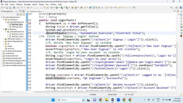 Difference between Hard and Soft Assertion | Selenium Interview Q & A | #seleniumwebdriver смотреть онлайн
