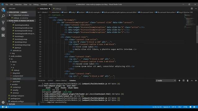 1 - ¿Cómo crear rutas y agregar paginas con el plugin HTML Webpack Plugin? | Webpack Node JS смотреть онлайн