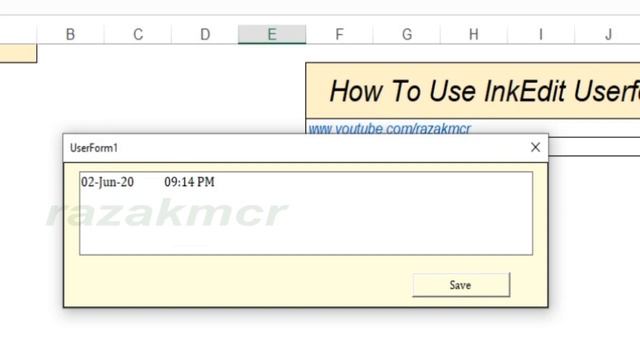 How to Use inkEdit Userform Excel VBA смотреть онлайн