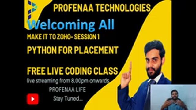Python Programming for ZOHO interview | Python Fundamentals | Profenaa Technologies смотреть онлайн