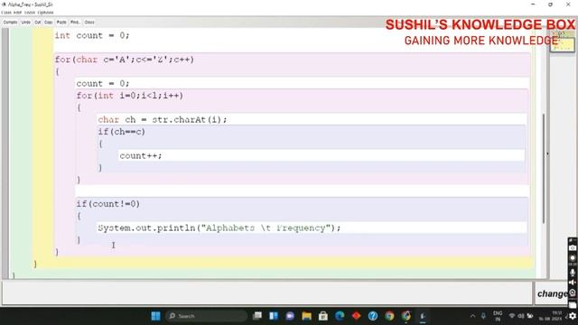 Frequency of Alphabets in a String Java Program | Frequency of letters in a String | ICSE Computer смотреть онлайн