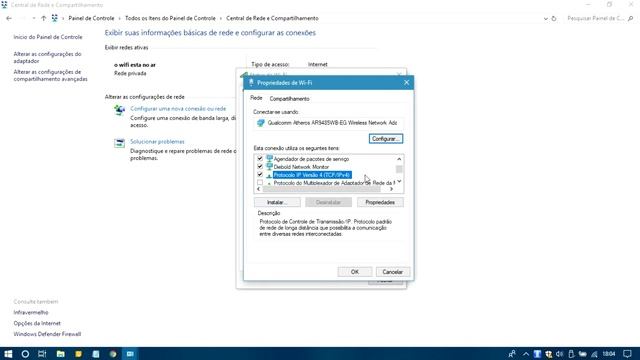 Alterando o servidor DNS no Windows 10! смотреть онлайн