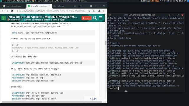 Cara Install Apache, Mysql, PHP 8, dan PHP myadmin di Manjaro Linux смотреть онлайн