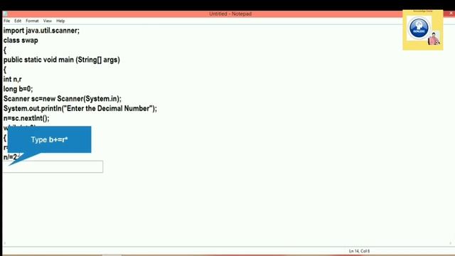 Decimal to binary number program in Java смотреть онлайн