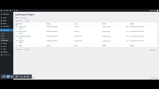 Installation and Demo Content Import┇ Freshcart ┇ Grocery Store WooCommerce Theme. смотреть онлайн